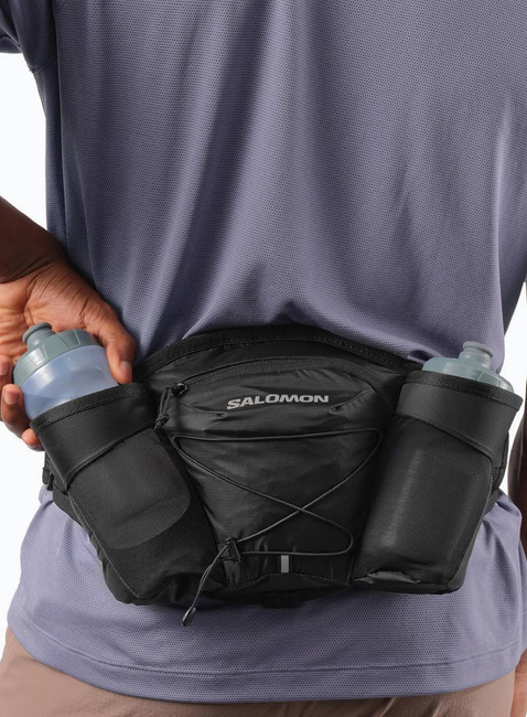Pas sportowy Salomon Cross Unisex Belt 2 Bottles - black