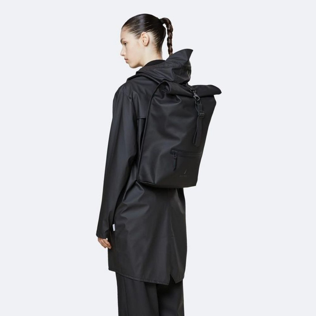 Plecak rowerowy Rains Rolltop Rucksack - black