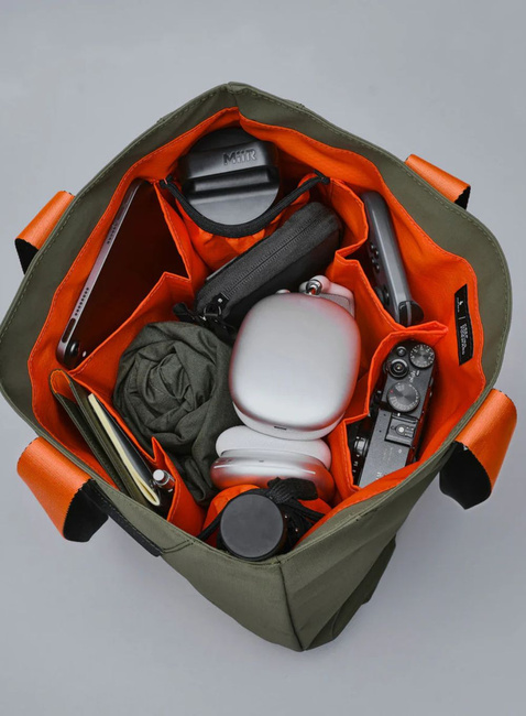 Torba miejska na zakupy Alpaka Elements Tote Medium - green / orange