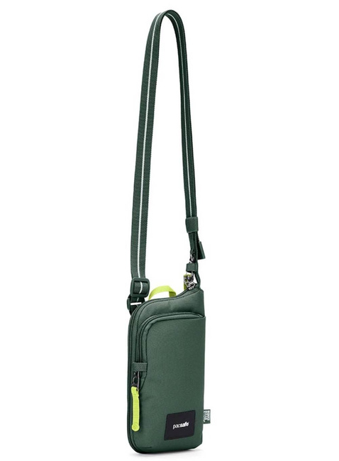 Saszetka antykradzieżowa na dokumenty Pacsafe Go Tech Crossbody - spruce green