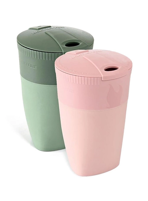 Kubki turystyczne składane Light My Fire Pack-up-Cup BIO 2-pack - pink/green