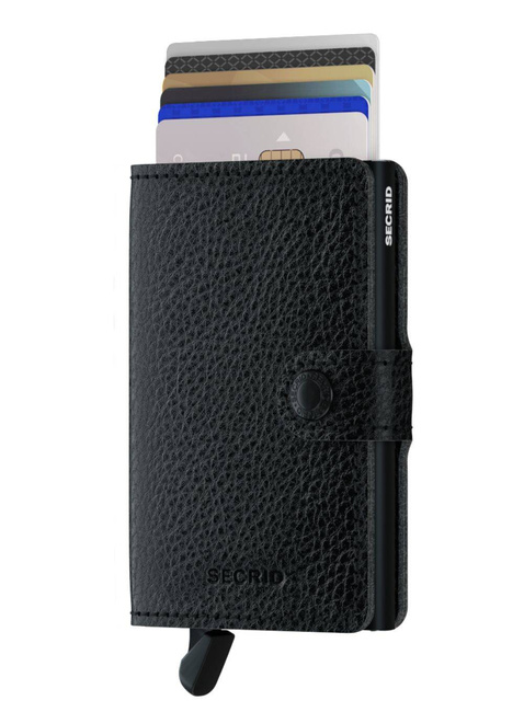 Portfel kieszonkowy z RFID Miniwallet Secrid Veg - black / black