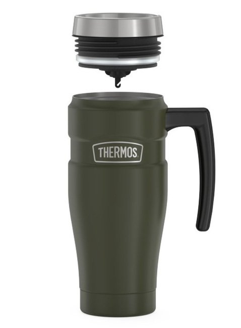Podróżny kubek z uchwytem Thermos Stainless King™ 470 ml - army green