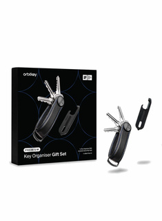 Zestaw Orbitkey - organizer do kluczy Pro + Multitool V2 - blackout / blue stitching