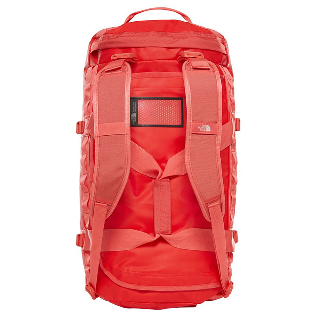 Wytrzymała torba podróżna The North Face Base Camp Duffel M NEjuicy red/spicy coral 