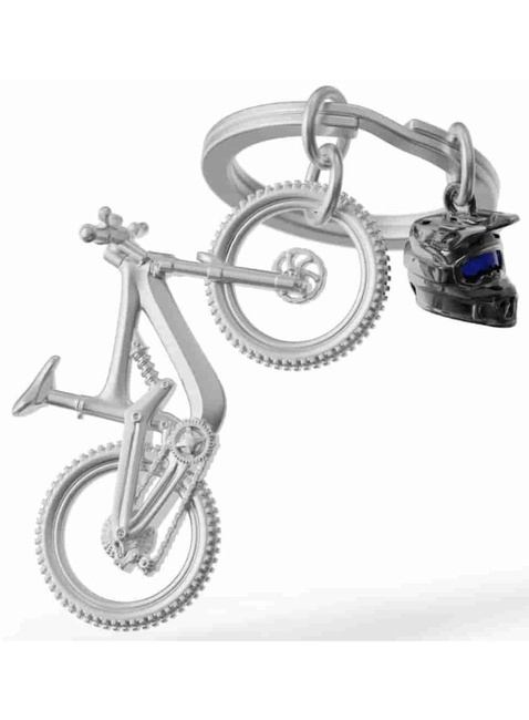 Brelok do kluczy torebki Metalmorphose - rower górski i kask