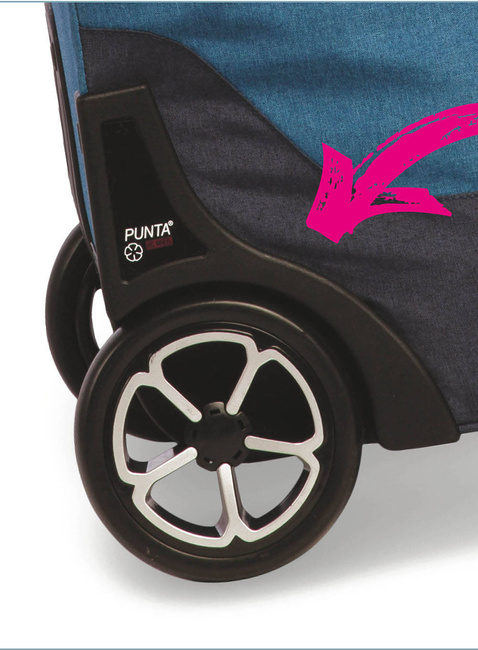 Wózek torba na kółkach Punta Big Wheel - denim blue