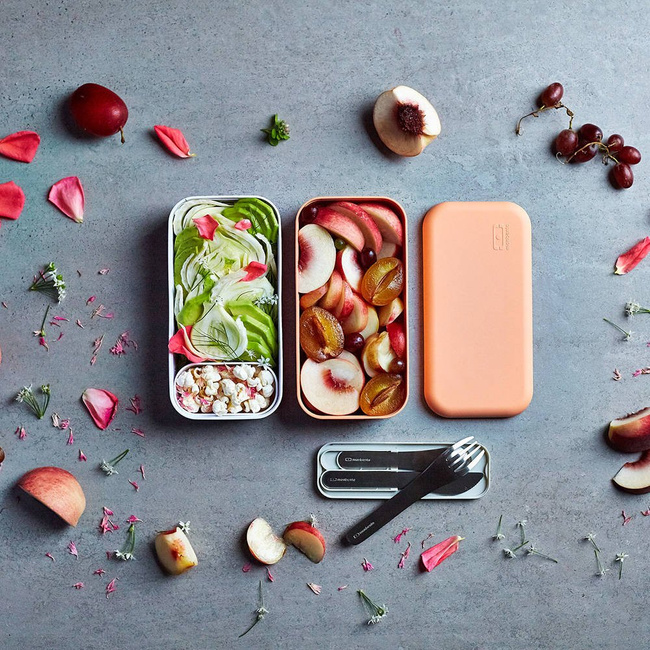 Komplet stalowych sztućców MB Pocket Monbento - coton