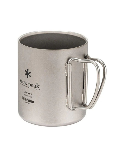 Izolowany kubek tytanowy Snow Peak Ti -Double 300 Mug- silver