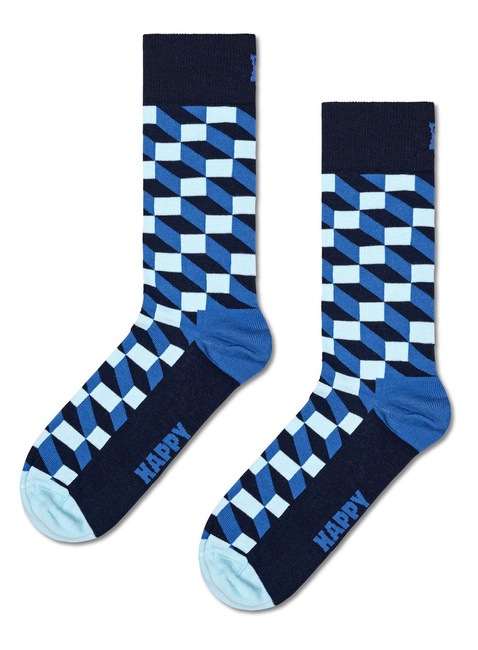 Skarpety unisex Happy Socks - navy blue / filled optic