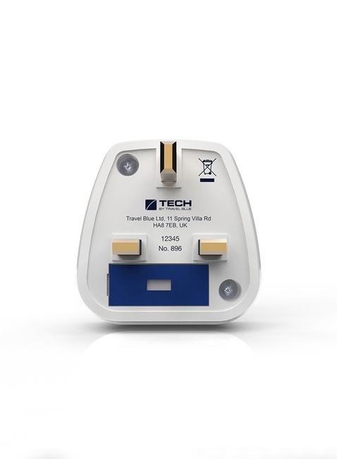 Adapter podróżny z uziemieniem Travel Blue Europa - UK (2 Pin)