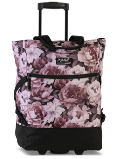 Torba na kółkach / wózek Punta Wheel Print - black / azalea