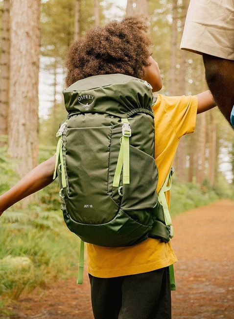 Plecak turystyczny dziecięcy Osprey Jet 18 - green canopy