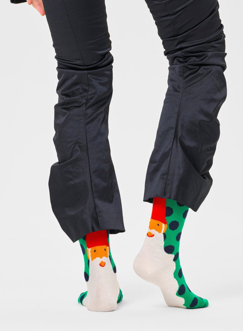 Skarpety unisex Happy Socks - green / santa's beard