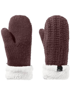 Rękawiczki damskie Jack Wolfskin Highloft Knit Mitten - boysenberry