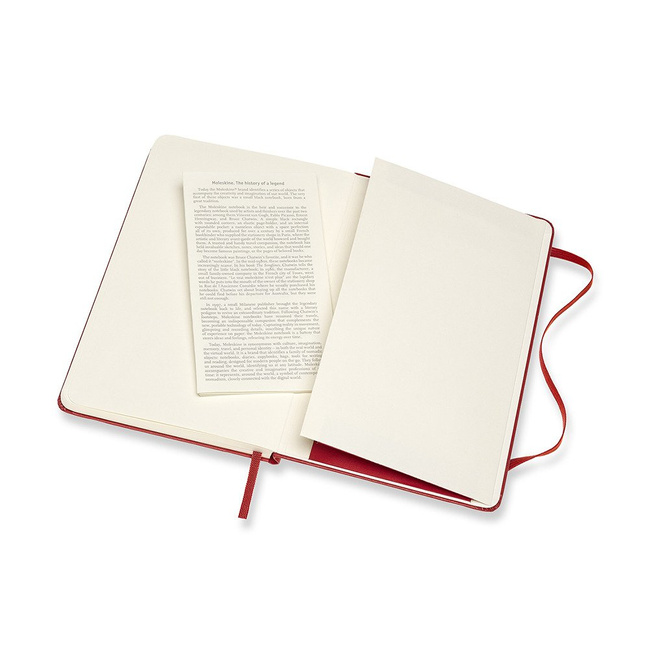 Mini notatnik czysty Moleskine Pocket twarda okładka - scarlet red