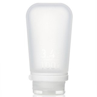 Podróżna silikonowa butelka na płyny do samolotu Humangear GoToob+ L - clear