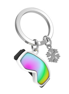 Brelok do kluczy zawieszka do torebki Metalmorphose gogle i śnieżka
