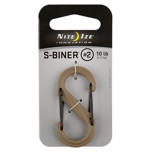 Karabinek S-Biner #2 Plastic Nite Ize - black gate coyote