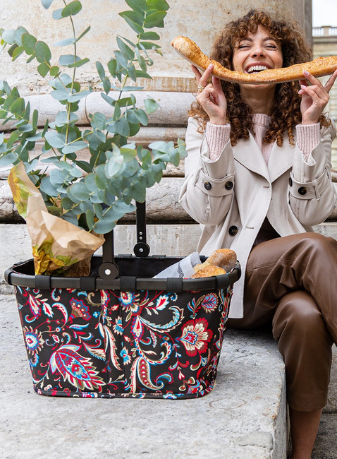 Koszyk na zakupy plażę Reisenthel Carrybag - frame paisley black