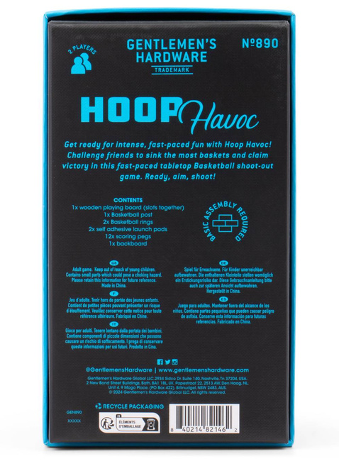 Stołowa gra w koszykówkę Gentlemen's Hardware Basketball Shot Game