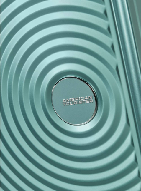 Walizka średnia American Tourister Soundbox Alu - dusty turquoise