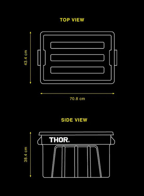 Kontener z pokrywą do przechowywania THOR Tote Box 75 L - olive drab