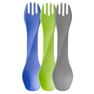 Zestaw 3 sporków Humangear GoBites Uno 3-Pack - blue/gray/green