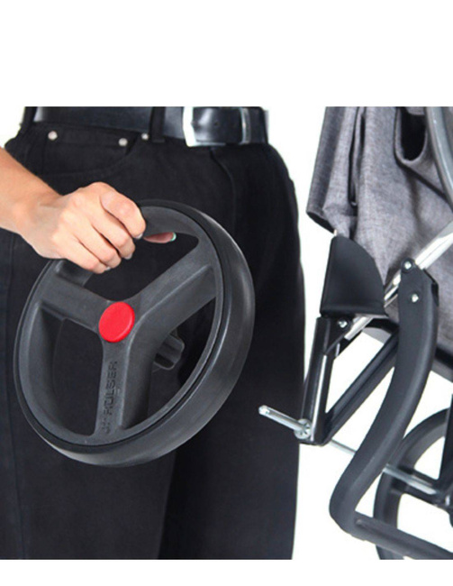 Wózek na zakupy Rolser COM8 Polar z dużymi kołami - blue