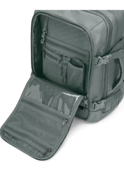 Plecak podróżny poszerzany Puccini Easy Pack Laptop 16" - zielony