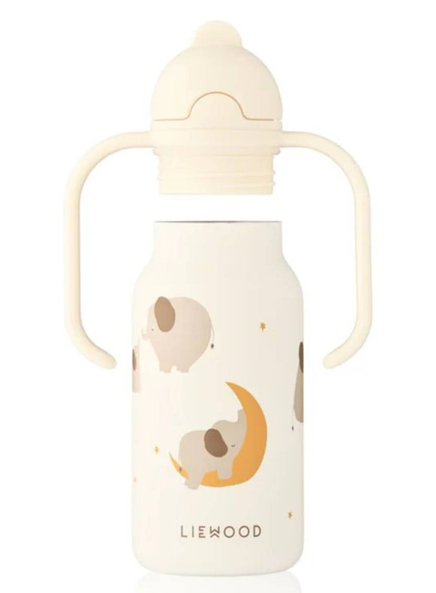 Butelka termiczna Liewood Kimmie Printed Bottle 250 ml - elephant / creme de la creme