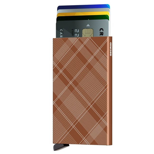 Etui na karty RFID Cardprotector Secrid Laser - tartan rust