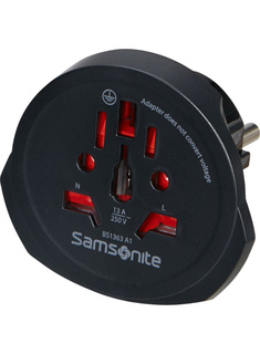 Adapter podróżny Samsonite World to Europe - black