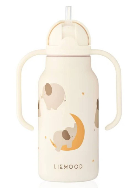 Butelka termiczna Liewood Kimmie Printed Bottle 250 ml - elephant / creme de la creme