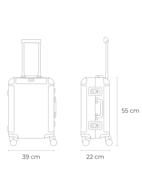 Walizka kabinowa Travelite Next Trolley S - silver
