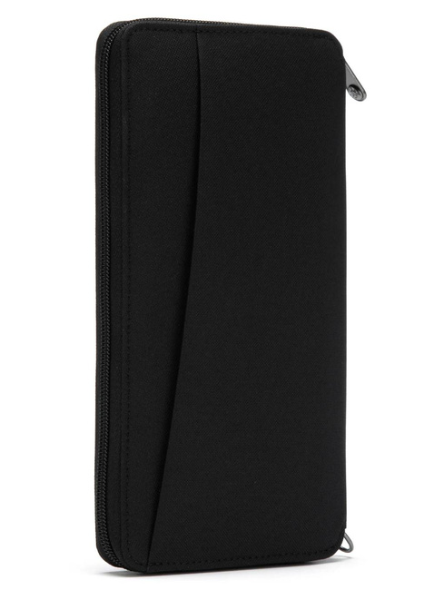 Portfel antykradzieżowy Pacsafe RFIDsafe Travel Wallet - jet black