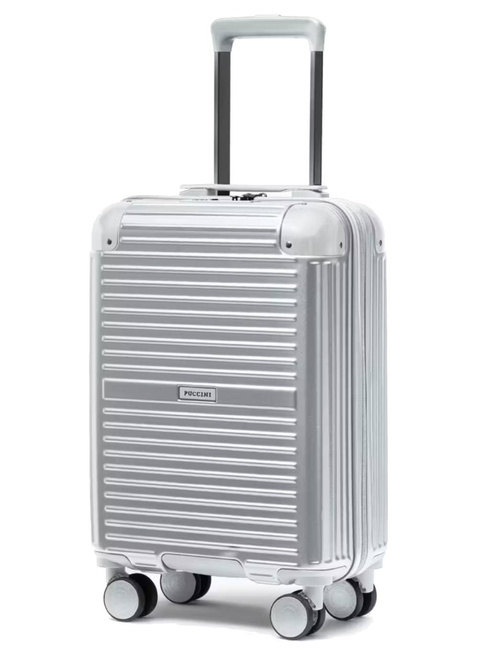 Walizka kabinowa Puccini Dallas - srebrny