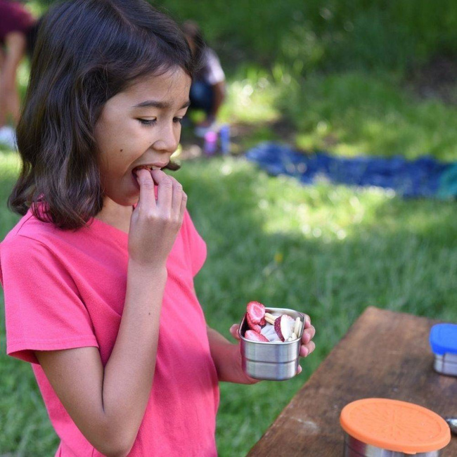 Wielorazowy mały pojemnik na przekąski Splash Pod™ 237 ml ECOlunchbox - blue