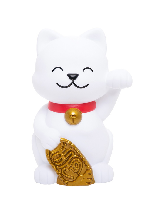 Lampka nocna na baterie Dhink Lucky Cat - snow white