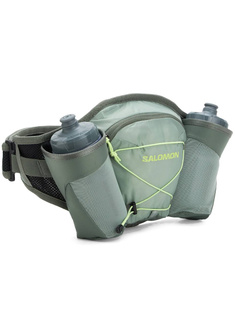 Pas sportowy Salomon Cross Unisex Belt 2 Bottles - green milieu / agave green / sharp green