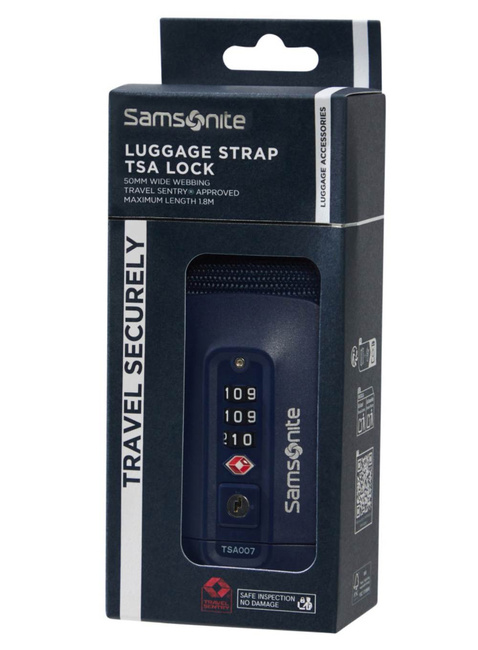 Pas do bagażu Samsonite Ta Revolution Luggage Strap TSA Lock - midnight blue