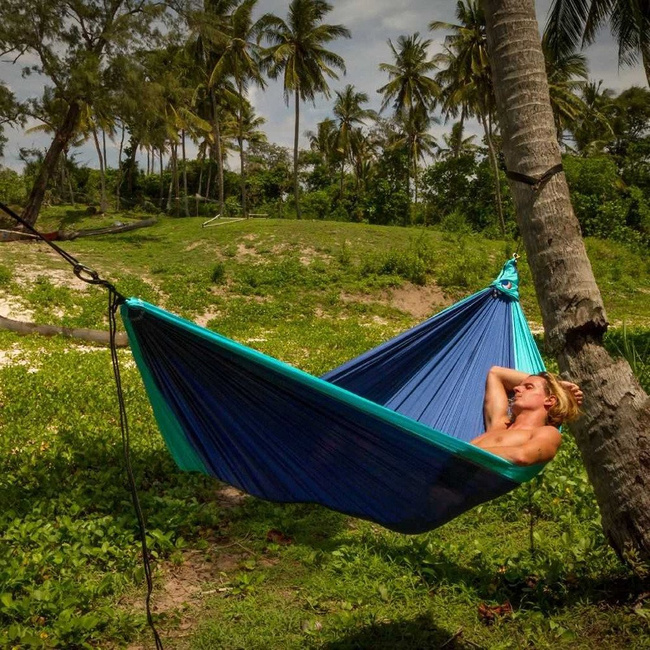 Hamak Ticket To The Moon King Size Hammock - royal blue / turquoise