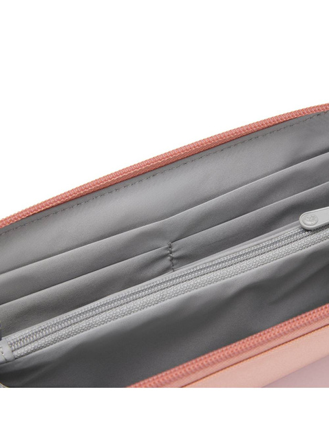 Portfel antykradzieżowy Pacsafe RFIDsafe Continental Wallet - rose