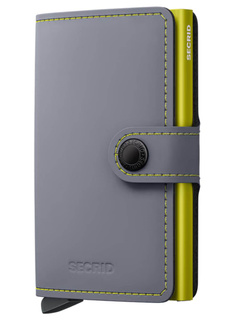 Kompaktowy portfel RFID Secrid Miniwallet Matte - grey / lime