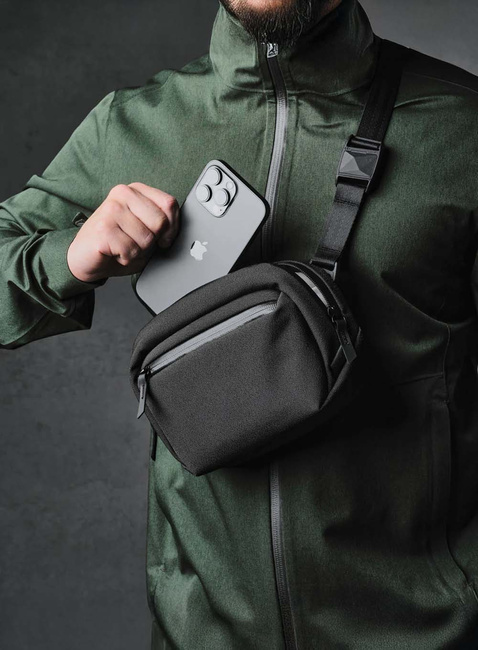 Torba na ramię crossbody Alpaka Go Sling Nano Axoflux - black