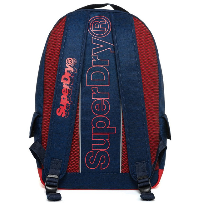 Miejski plecak Superdry Jacky Montana - dark navy marl/fluro red