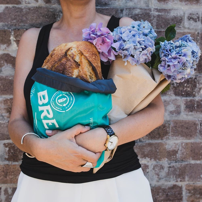Torba wielorazowa na chleb Onya - aqua