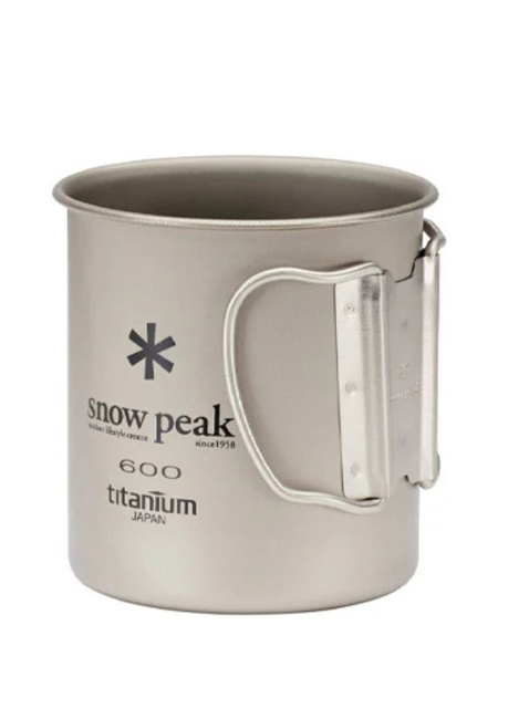 Kubek tytanowy z uchwytem Snow Peak Ti-Single 600 Cup - silver