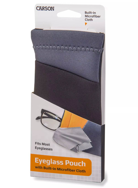 Etui na okulary ze ściereczką Carson Eyeglass Pouch - charcoal