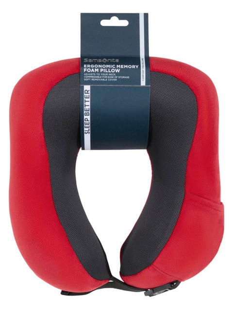 Poduszka podróżna Samsonite Ta Revolution Ergonomic Memory Foam Pillow - red